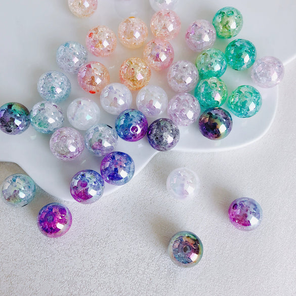 Wholesale Acrylic Floral Burst Beads Hand Woven Beaded Jewelry Pendant Environmental Protection Round Bead Style