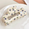 Wholesale Acrylic Floral Cherry Print Hair Shark Clip For Girls