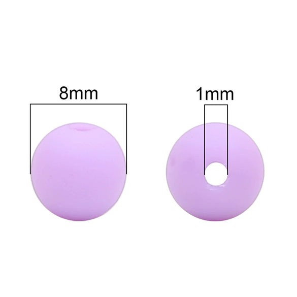 Wholesale Acrylic Frosted Round Beads Handmade Jewelry Accessories For Bracelet And Necklace