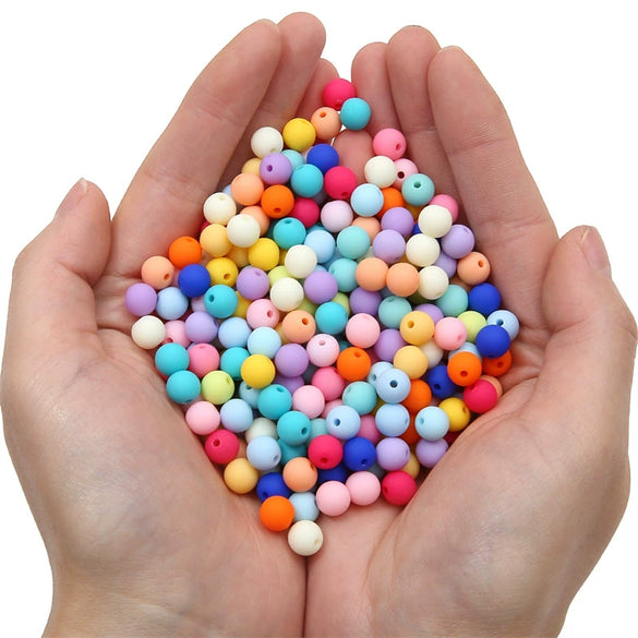 Wholesale Acrylic Frosted Round Beads Handmade Jewelry Accessories For Bracelet And Necklace