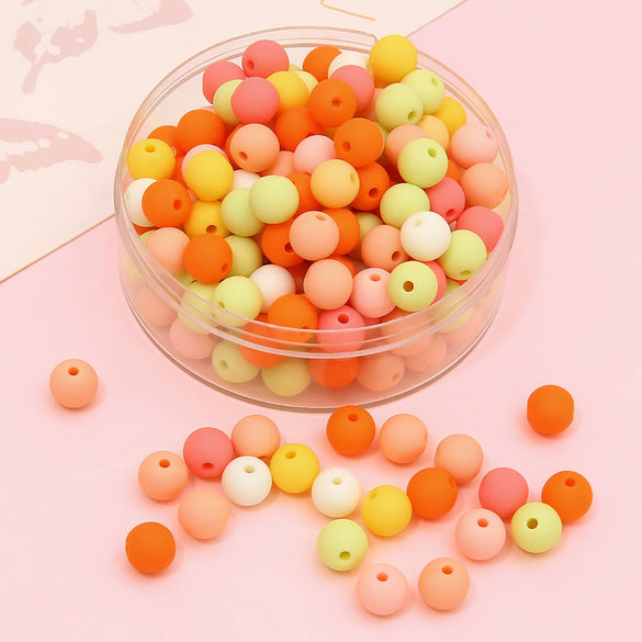 Wholesale Acrylic Frosted Round Beads Handmade Jewelry Accessories For Bracelet And Necklace