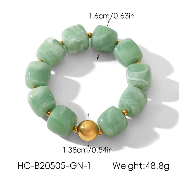 Wholesale Acrylic Geometric Beaded Bracelets For Women
