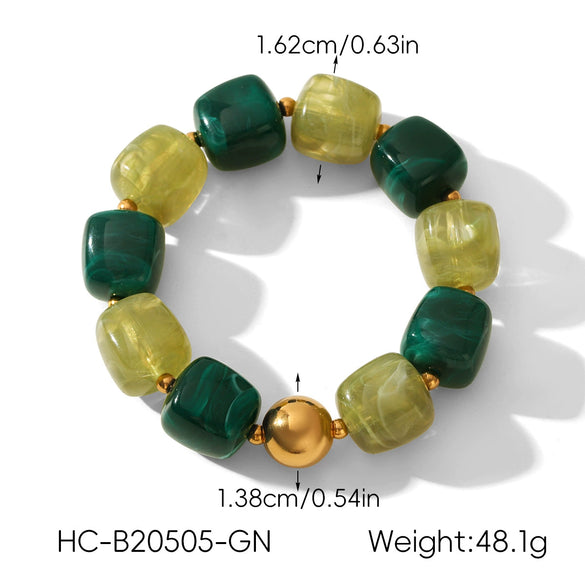 Wholesale Acrylic Geometric Beaded Bracelets For Women