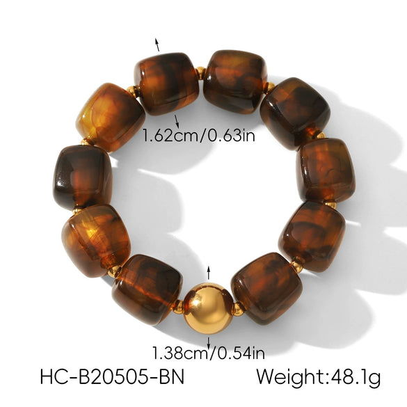 Wholesale Acrylic Geometric Beaded Bracelets For Women