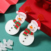 Wholesale Acrylic Geometric Christmas Cartoon Mini Snowman Christmas Tree Boots Gloves Snowflake Earrings For Women