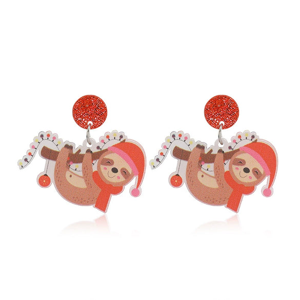 Wholesale Acrylic Geometric Christmas Earrings With Vintage Style And Festival Elements
