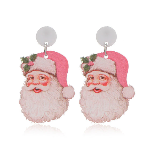 Wholesale Acrylic Geometric Christmas Earrings With Vintage Style And Festival Elements