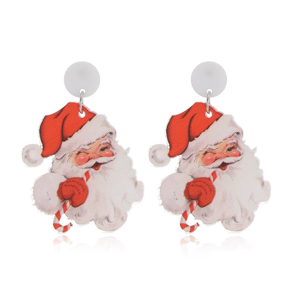 Wholesale Acrylic Geometric Christmas Earrings With Vintage Style And Festival Elements