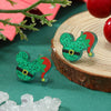 Wholesale Acrylic Geometric Christmas Magic Hat Snowman Earrings For Women