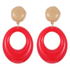 Wholesale Acrylic Geometric Dripping Oil Style Hoop Earrings For Women
