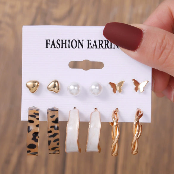 Wholesale Acrylic Geometric Earrings With Electroplating For Women Original Design