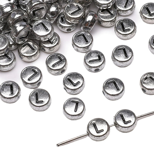 Wholesale Acrylic Geometric Letter Beads Handmade Jewelry Material For Bracelet And Necklace