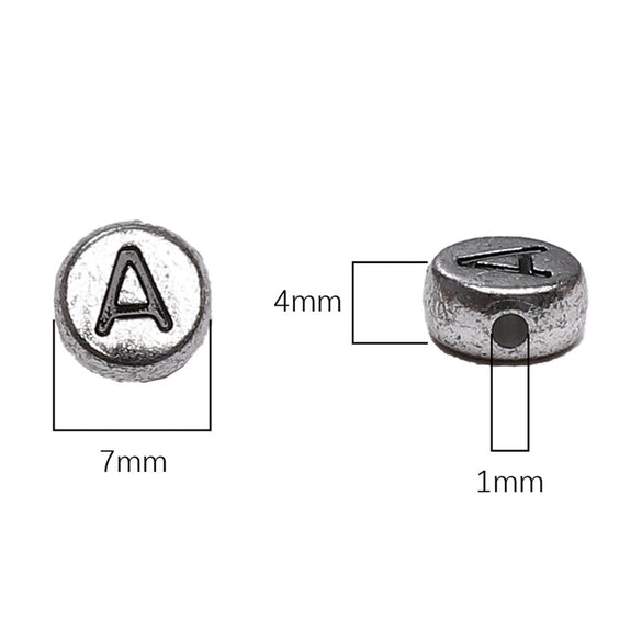 Wholesale Acrylic Geometric Letter Beads Handmade Jewelry Material For Bracelet And Necklace