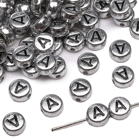 Wholesale Acrylic Geometric Letter Beads Handmade Jewelry Material For Bracelet And Necklace