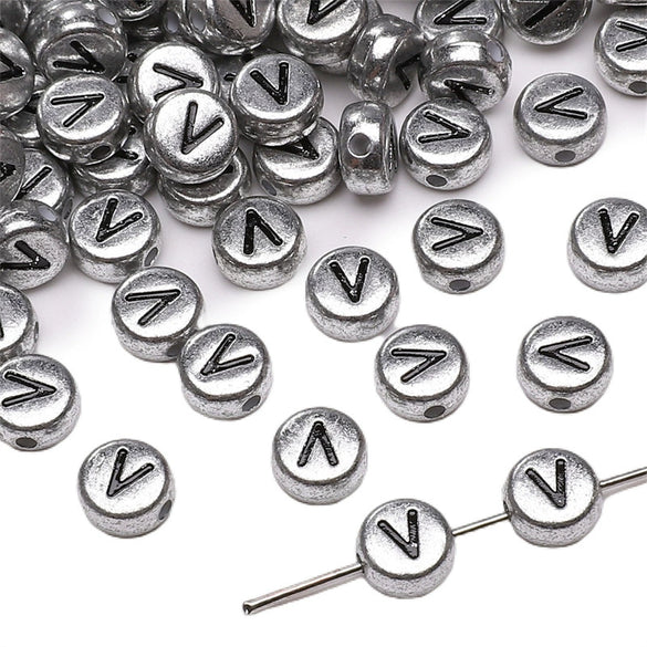 Wholesale Acrylic Geometric Letter Beads Handmade Jewelry Material For Bracelet And Necklace