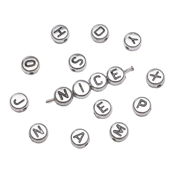 Wholesale Acrylic Geometric Letter Beads Handmade Jewelry Material For Bracelet And Necklace