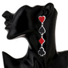 Wholesale Acrylic Geometric Poker Peach Heart Square Plum Long Earrings For Women