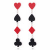 Wholesale Acrylic Geometric Poker Peach Heart Square Plum Long Earrings For Women