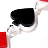 Wholesale Acrylic Geometric Poker Peach Heart Square Plum Long Earrings For Women