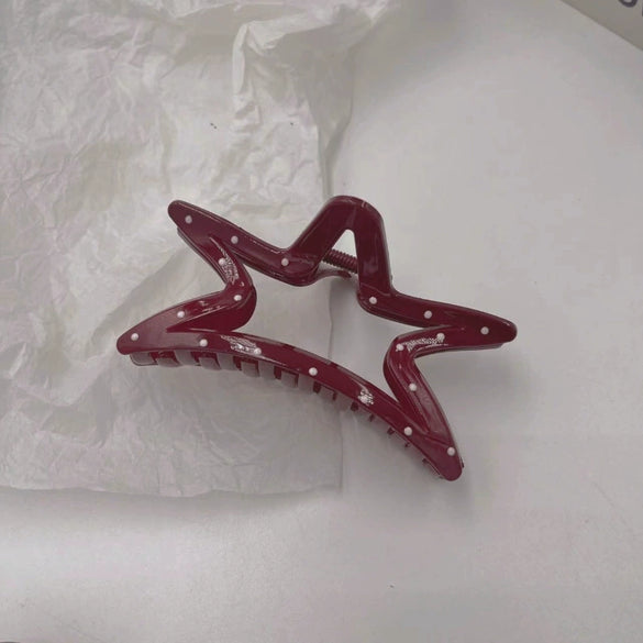 Wholesale Acrylic Geometric Polka Dot Bow Handmade Women's Hair Shark Clip