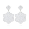 Wholesale Acrylic Geometric Snowflake Printing Christmas Earrings For Women