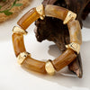 Wholesale Acrylic Gradient Circular Patchwork Alloy Electroplated Exaggerated Geometric Bracelet Jewelry Accessories