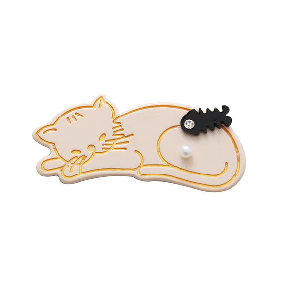 Wholesale Acrylic Handmade Duckbill Hairpin Women's Animals Style Kitty Hair Accessories