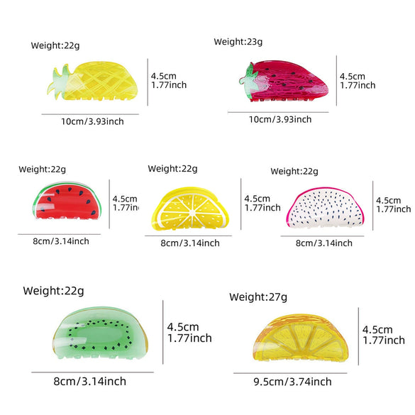 Wholesale Acrylic Handmade Fruit Lemon Style Hair Grab Clip For Women