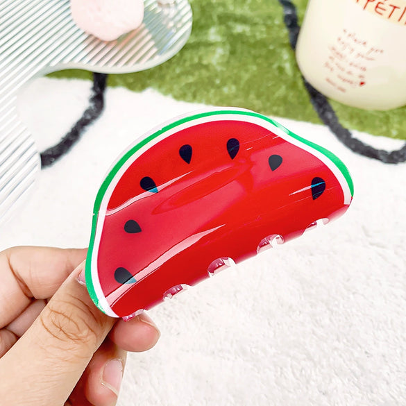 Wholesale Acrylic Handmade Fruit Lemon Style Hair Grab Clip For Women