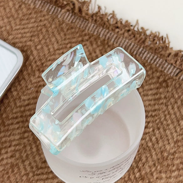 Wholesale Acrylic Handmade Geometric Hollow Hair Grab Clip Jewelry For Women