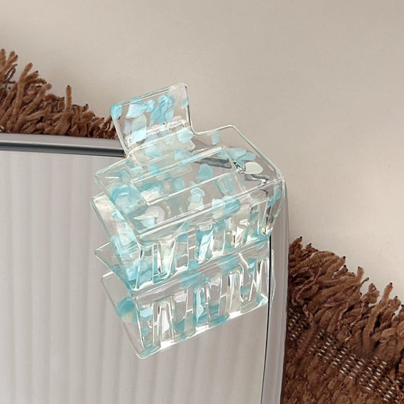 Wholesale Acrylic Handmade Geometric Hollow Hair Grab Clip Jewelry For Women