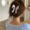 Wholesale Acrylic Handmade Lovely Dopamine Bow Grab Clip Headwear For Women