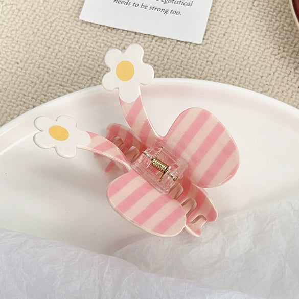 Wholesale Acrylic Handmade Lovely Dopamine Bow Grab Clip Headwear For Women