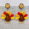 Wholesale Acrylic Handmade Turkey Asymmetric Pendant Earrings With Cartoon Characters And Geometric Patterns For Women