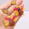 Wholesale Acrylic Handmade Turkey Asymmetric Pendant Earrings With Cartoon Characters And Geometric Patterns For Women