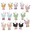 Wholesale Acrylic Hen Shape Geometric Printing Women's Earrings