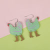 Wholesale Acrylic Hen Shape Geometric Printing Women's Earrings