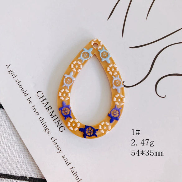 Wholesale Acrylic Jewelry Accessories With Three Dimensional Printing Pattern For Diy