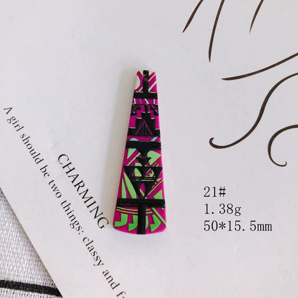 Wholesale Acrylic Jewelry Accessories With Three Dimensional Printing Pattern For Diy