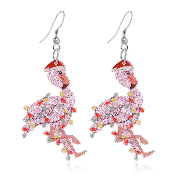 Wholesale Acrylic Jewelry Earrings With Geometric Pattern Uninlaid Fashion Style Christmas Themed With Cat And Small Dinosaur Shapes