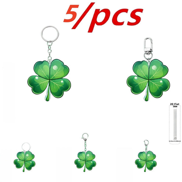 Wholesale Acrylic Keychain With Four Leaf Clover Pattern And Color Printing Creative Gift Pendant