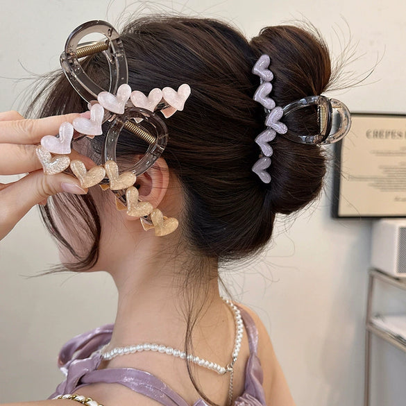 Wholesale Acrylic Love Hairpin Handmade Women's Highgrade Grip Clip
