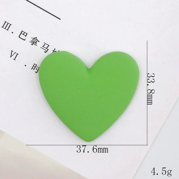Wholesale Acrylic Love Shape Phone Case Accessories And Shoes Accessories With Baking Paint Finish