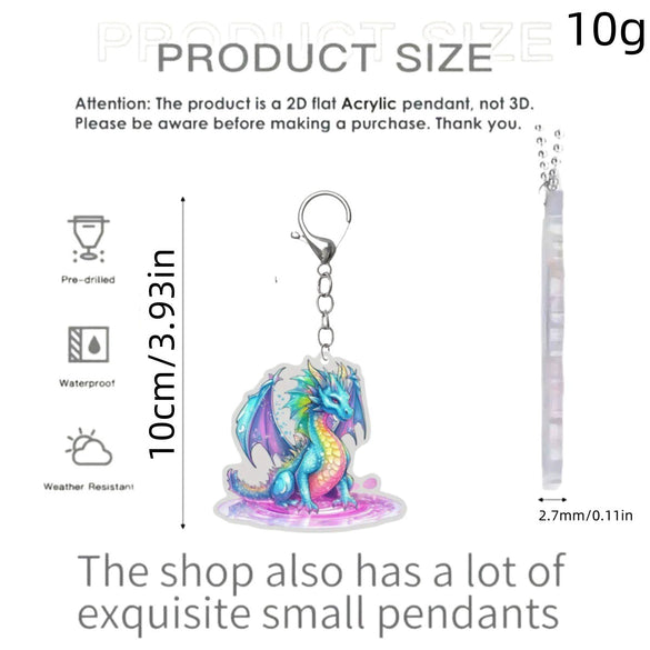 Wholesale Acrylic Marine Animal Dolphin Keychain Accessories And Pendants With Printing