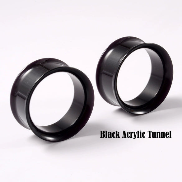 Wholesale Acrylic Minimalist Geometric Hollow Horn Auricle Waist Drum Transparent Ear Expansion Piercing Earrings