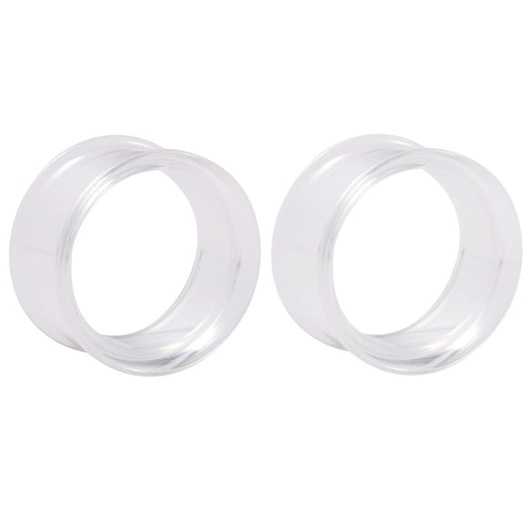 Wholesale Acrylic Minimalist Geometric Hollow Horn Auricle Waist Drum Transparent Ear Expansion Piercing Earrings