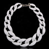 Wholesale Acrylic Necklace Geometric Pattern Painted Ball Chain Exaggerated Clavicle Chain Women's Accessories