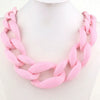 Wholesale Acrylic Necklace Geometric Pattern Painted Ball Chain Exaggerated Clavicle Chain Women's Accessories
