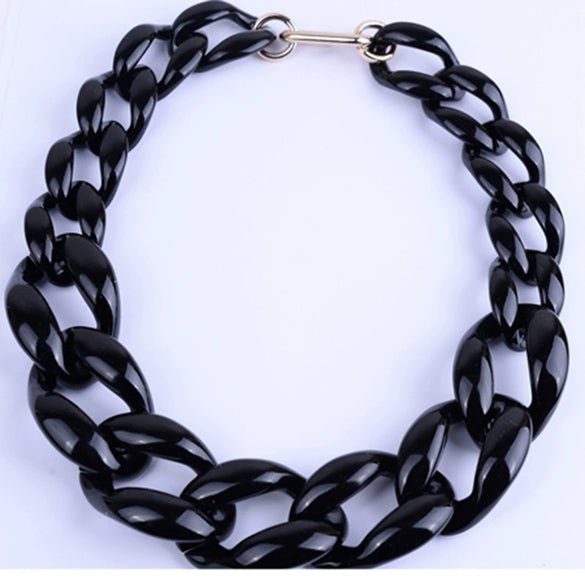 Wholesale Acrylic Necklace Geometric Pattern Painted Ball Chain Exaggerated Clavicle Chain Women's Accessories
