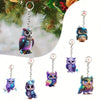 Wholesale Acrylic Owl Printed Ladies Keychain Accessories And Pendants